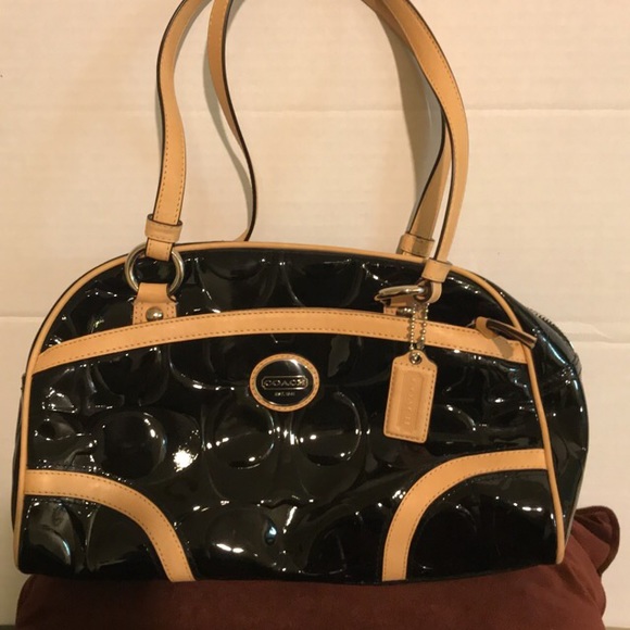 Coach Handbag Peyton Embossed Paten Satchel F20065 - Picture 5 of 8